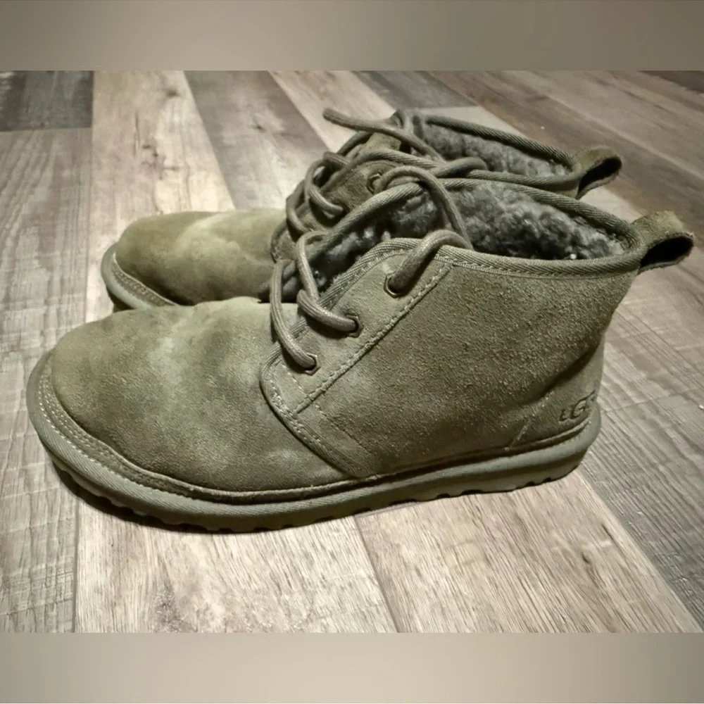 UGG Neumel Chukka Lace-Up Pull On Boots- Green, Women's Size 8
